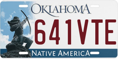 OK license plate 641VTE