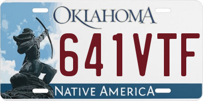 OK license plate 641VTF