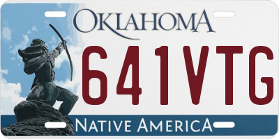 OK license plate 641VTG