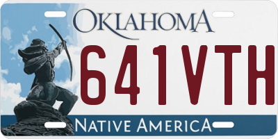 OK license plate 641VTH
