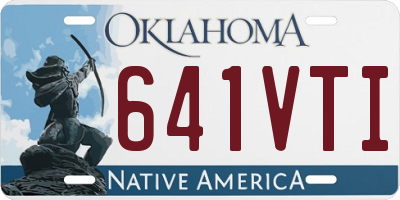 OK license plate 641VTI