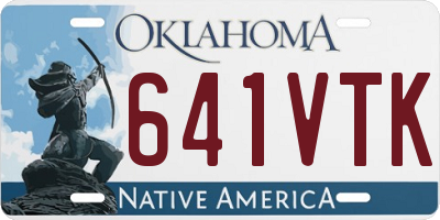 OK license plate 641VTK