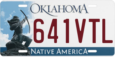 OK license plate 641VTL