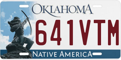 OK license plate 641VTM