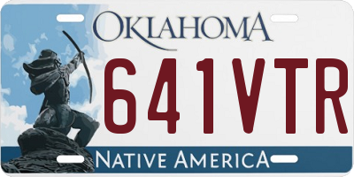 OK license plate 641VTR