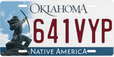 OK license plate 641VYP