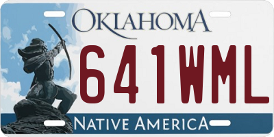 OK license plate 641WML