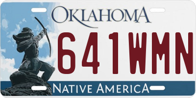 OK license plate 641WMN