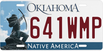 OK license plate 641WMP
