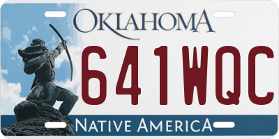 OK license plate 641WQC