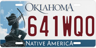 OK license plate 641WQO