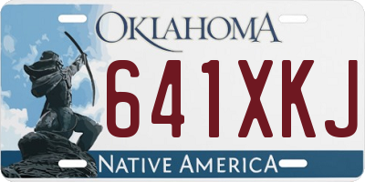 OK license plate 641XKJ