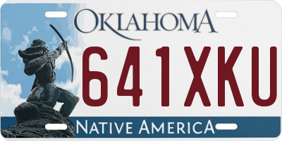 OK license plate 641XKU