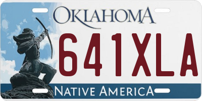 OK license plate 641XLA
