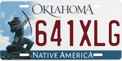OK license plate 641XLG