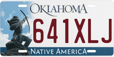 OK license plate 641XLJ