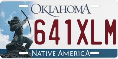 OK license plate 641XLM