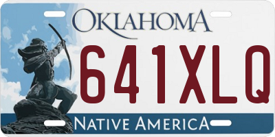 OK license plate 641XLQ