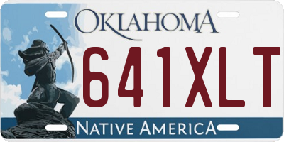 OK license plate 641XLT