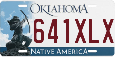 OK license plate 641XLX