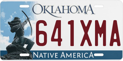 OK license plate 641XMA