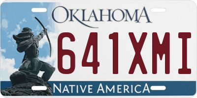 OK license plate 641XMI