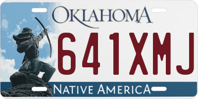 OK license plate 641XMJ