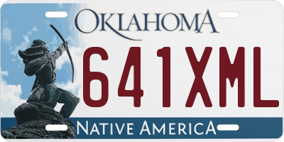 OK license plate 641XML