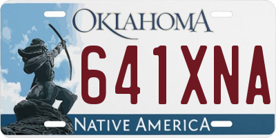 OK license plate 641XNA