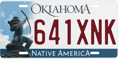 OK license plate 641XNK