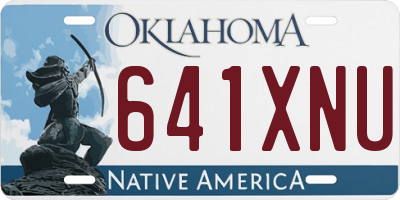 OK license plate 641XNU