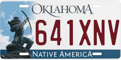 OK license plate 641XNV