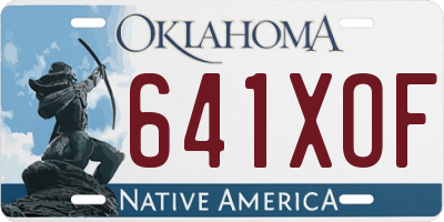 OK license plate 641XOF