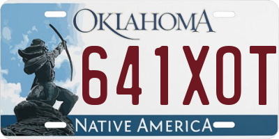 OK license plate 641XOT