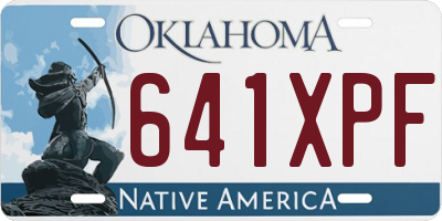 OK license plate 641XPF