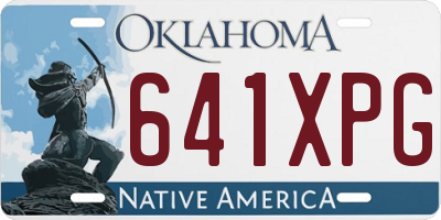 OK license plate 641XPG