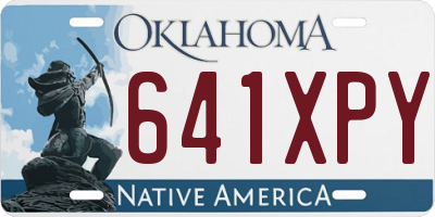 OK license plate 641XPY