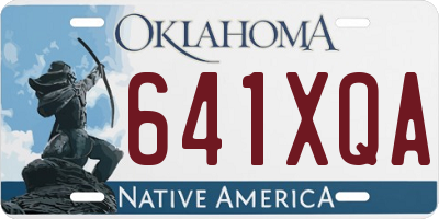 OK license plate 641XQA