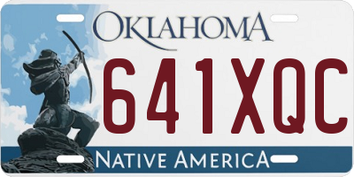 OK license plate 641XQC