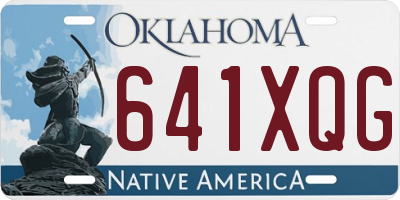 OK license plate 641XQG