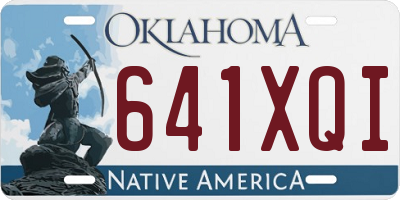 OK license plate 641XQI