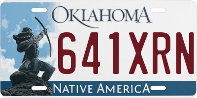 OK license plate 641XRN