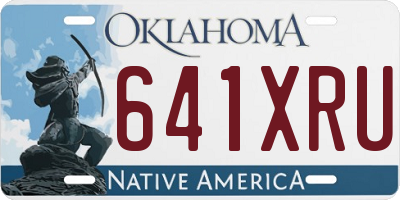 OK license plate 641XRU