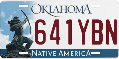 OK license plate 641YBN
