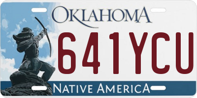 OK license plate 641YCU