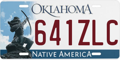 OK license plate 641ZLC