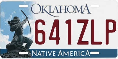OK license plate 641ZLP