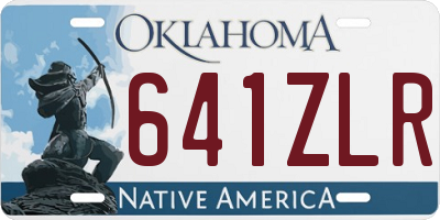 OK license plate 641ZLR