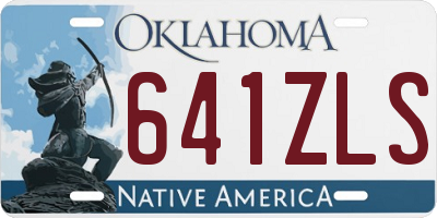 OK license plate 641ZLS