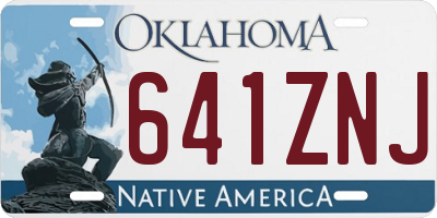 OK license plate 641ZNJ